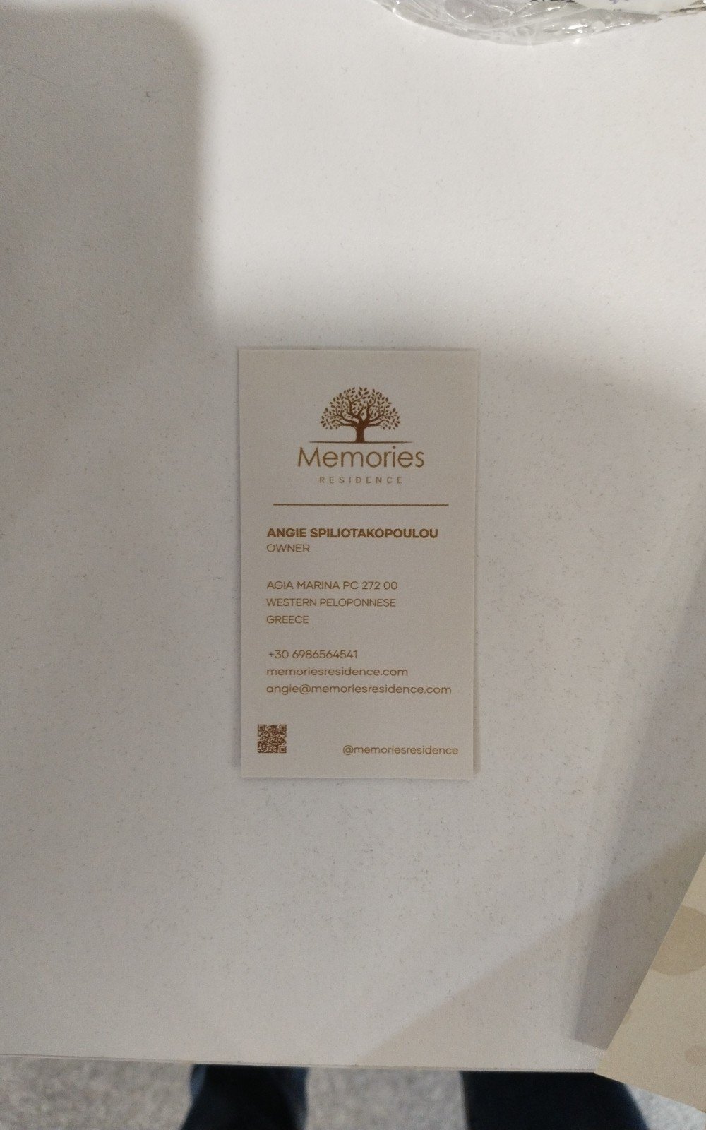 Visitor card